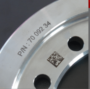 Laser marking on aeronautical parts
