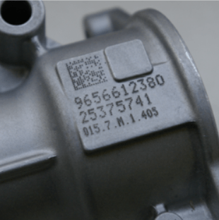 Laser marking on aircraft parts