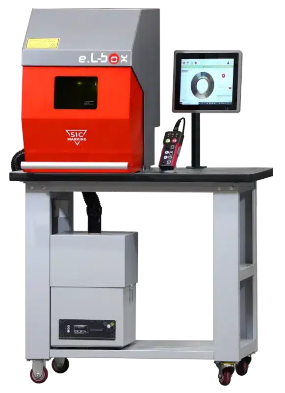 machine de gravage laser fibré avec axe rotatif 0.L BOX