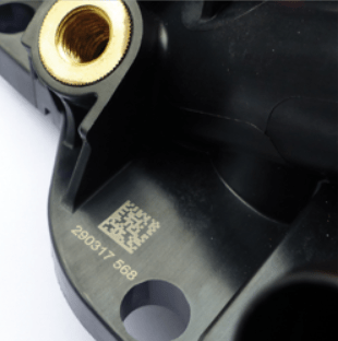 Laser marking on aircraft parts